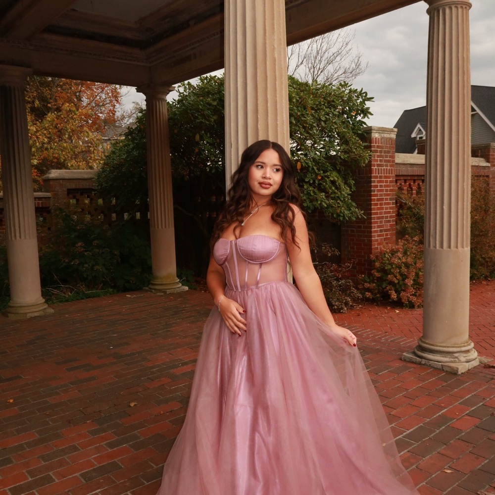 Elegant Pink Evening Gown